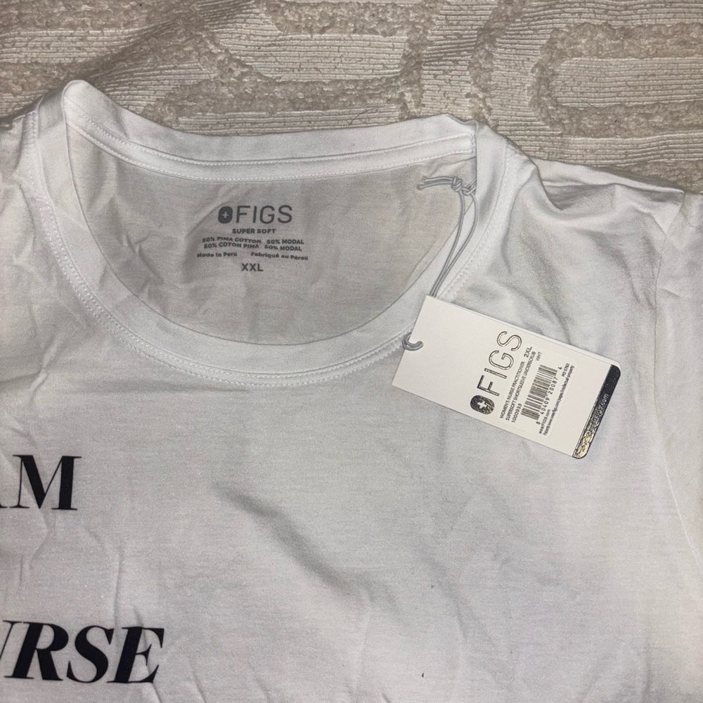 Figs White Graphic T-Shirt - Picture 2 of 4